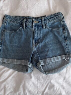 Classic Blue Denim Women's Cuffed Shorts